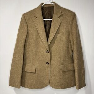 Women's Blazer Jacket Anderson-Little 100% Wool Vintage No Size LightBrown S/M?